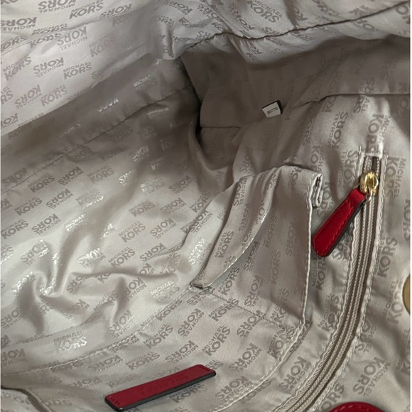 Authentic Michael Kors Signature Tan Pink Tote Bag! - Picture 9 of 14